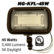 Load image into Gallery viewer, NG-KFL-45W 5000k Daylight 1/2in Knuckle Bracket 45 Watt LED Mini Flood 120-277vac