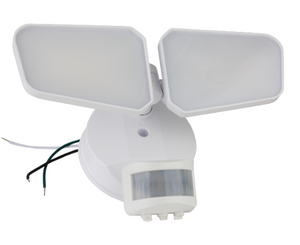 ASD-SFL-20WH LED Security Motion Sensor Light 20W Select 27k 3k 35k 4k 5K 120V Double Heads Dusk to Dawn Photocell